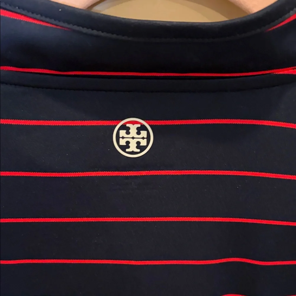 Tory Burch Navy and Red Long Sleeve Top - Picture 4 of 5